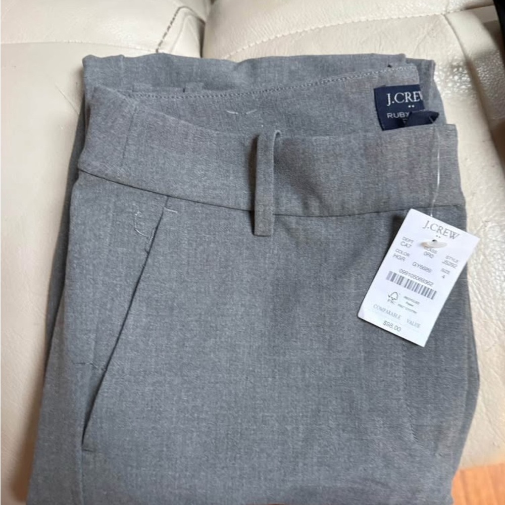 J. Crew Tan Slim Cropped Pants